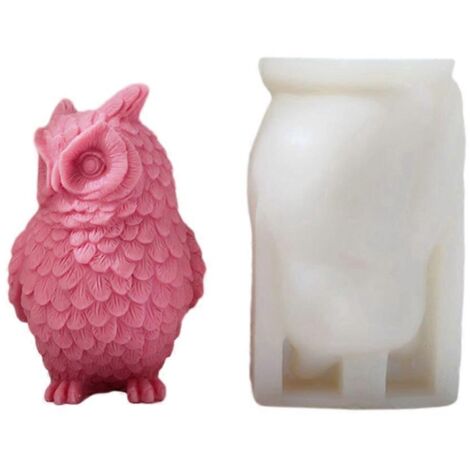 Moule hibou debout pour décoration de table, outil de fabrication de plâtre facile à nettoyer