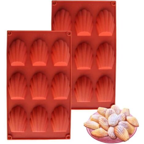 Moule Madeleine, 2 Pièces Moule Madeleine Silicone, Moule Madeleine Cake Factory, Moule Mini Madeleine Convient Pour Gâteaux