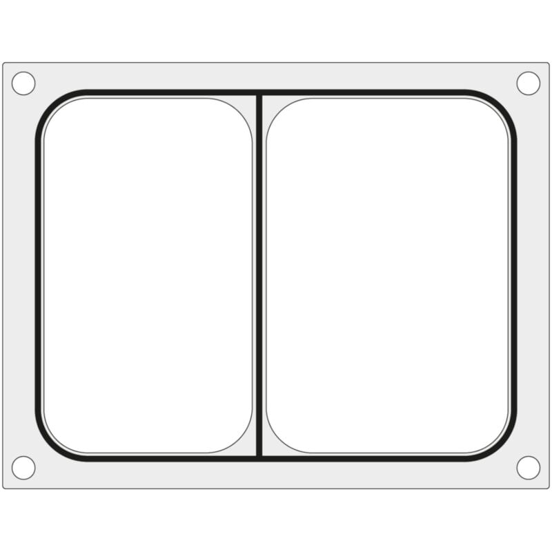 Moule matriciel pour machine à souder Hendi pour plateau deux pièces 227x178 mm - Hendi 805596