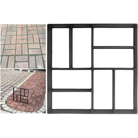 Moule, moule à pavés en plastique, béton de ciment réutilisable, motif pierre, allée pavée, chemin de jardin