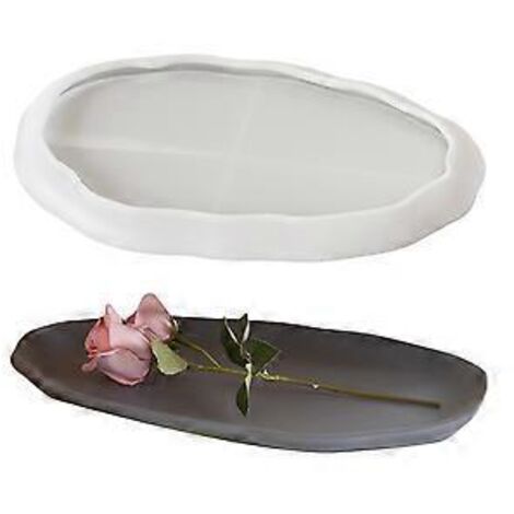 Moule ovale en silicone robuste, accessoire de décoration intérieure unique et élégante pour résine et béton (ovale)