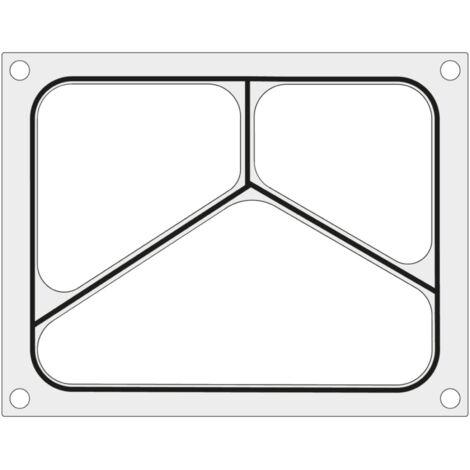 Moule pour machine à sceller Hendi pour barquette 3 parties 227x178 mm - Hendi 805626