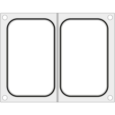 Moule pour scelleuses MCS pour deux plateaux et récipients 178x113 mm - Hendi 805459