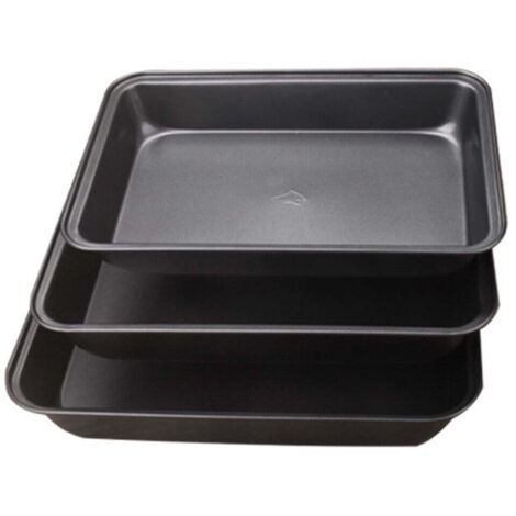Moule Rectangulaire en Acier Carbone Antiadhésif 34 x 24 cm pour Gâteau, Pain et Rôti