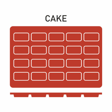 Moule Silicone 20 Cakes 49x26 mm - Pujadas