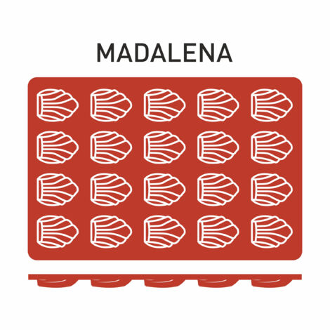 Moule Silicone 20 Madeleines 38x30 mm - Pujadas