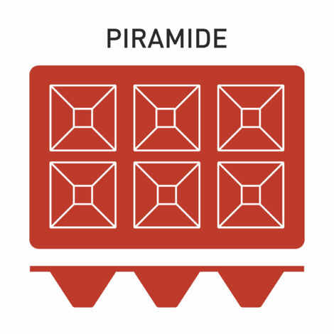 Moule Silicone 6 Pyramides 71x71 mm - Pujadas