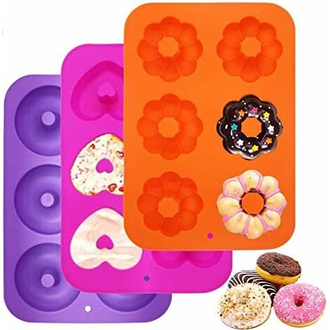 Moule Silicone Cake Donuts Moulessilicone Patisserie Moules à Pâtisserie, pour Gâteaux Biscuits Bagels Muffins Accessoire Cookeo