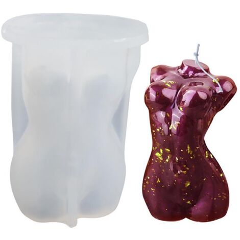 Moule Silicone Corps Humain 3D pour Résine DIY - Modèle Femme/Homme pour Bougies, Chocolat, Savon Artisanal