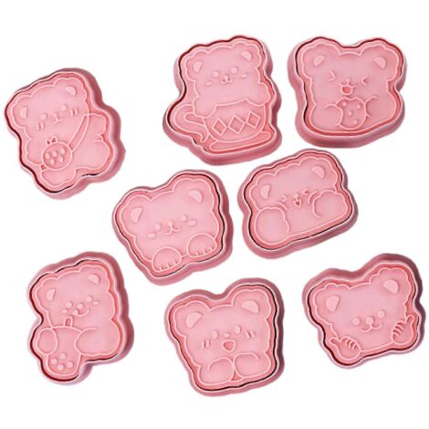 Moules à biscuits en forme d'ours en plastique pour pâtisserie DIY