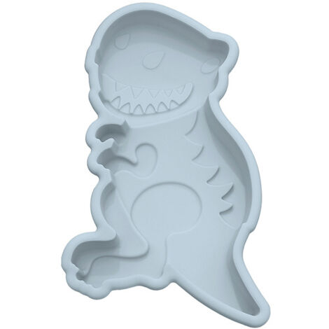 Moules à gâteaux de cuisine, moules à bonbons et chocolats, moules de cuisson en Silicone, moules à gâteaux d'anniversaire 3D（Dinosaure bleu）