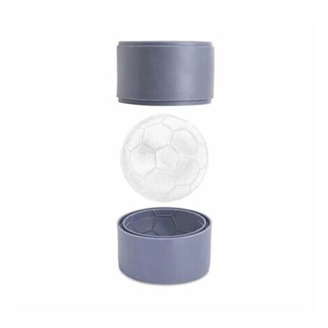 Moules à glaçons - Kikkerland - CU343 - Forme Ballon de football - Silicone - Gris