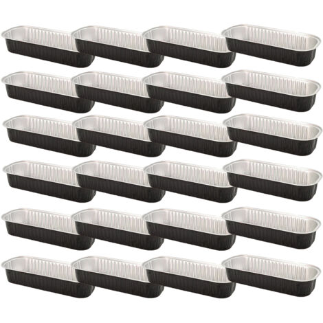 Moules à mini-cakes avec cuillères (paquet de 100, 193 g) Moules rectangulaires en aluminium