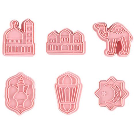 moules à pâtisserie en plastique pour l'Aïd Moubarak, emporte-pièces pour biscuits et gâteaux, décoration Ramadan, outils de décoration pour pâtisserie musulmans