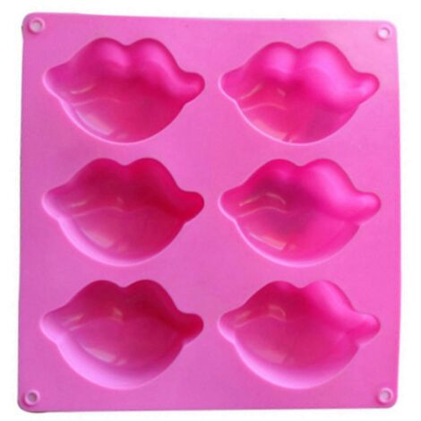 Moules à savon en silicone pour loisirs créatifs, moules à pâtisserie en résine C en forme de lèvres mignonnes et faites à la main