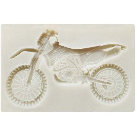 Moules à savon en silicone souple, motif moto, pour bougies faites main ou en résine.