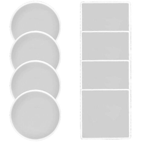 Moules à sous-verres carrés/ronds en silicone pour la création de dessous de tasses et la décoration intérieure