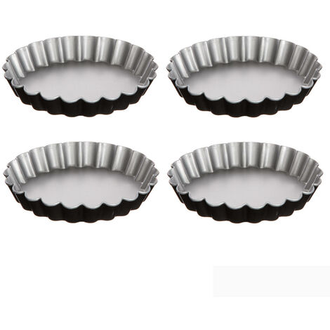 Moules à tartelettes en métal Ø 12 cm, 4 pièces
