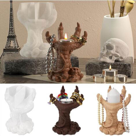 Moule à Bougie Silicone - Fantôme Halloween - DIY 3D - Neuf