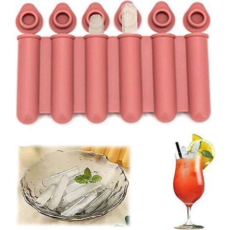 moules En Silicone Pour Mini Glaons Avec Couvercles (rouge), Troits Et Longs, Faciles  Pousser Et  Poser, Pour Faire 6 Bouteilles D'eau, Adapts Po