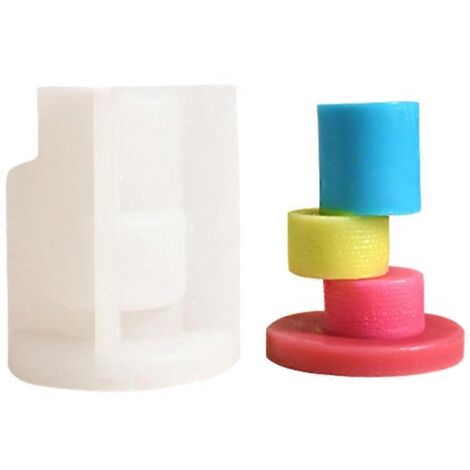 Moules en silicone pour miroir à effet plâtre géométrique irrégulier pour bougeoir, pour époxy