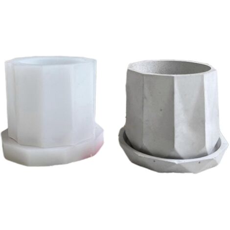 Moules en silicone pour résine, mini moules géométriques en forme de diamant hexagonal, moules pour béton et ciment
