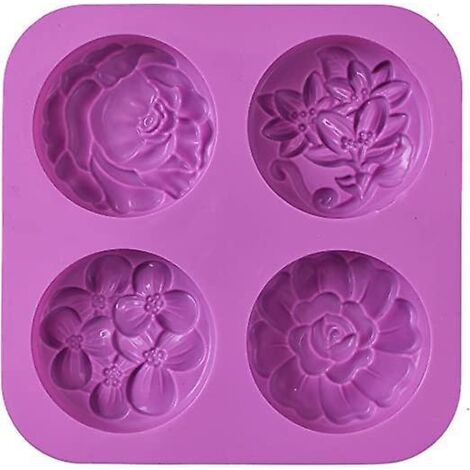 moules  Savon En Silicone En Forme De Fleur, Moule  Savon Fait Maison, Muffins, Puddings, Geles, Brownies Et Cheesecake, Antiadhsifs Et Sans Bpa