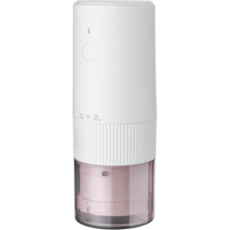 Moulin à café électrique avec meules coniques, réglages précis et réglables, portable (blanc)