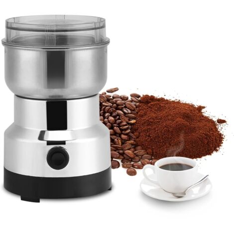 Broyeur à grains, petit broyeur pour la cuisine, Broyeur à poudre en acier inoxydable Broyeur à épices électrique domestique, Petite rectifieuse avec poignée, hachoir pour aliments secs pour la cuisin