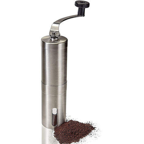 Moulin à café Manuel, Broyeur à café Manuel Moulin à café Acier Inoxydable Coffee Grinder avec Meule en céramique Moulin à Main réglable pour la maison