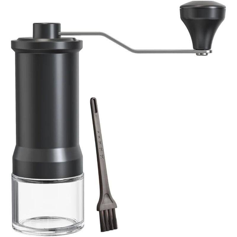 Moulin à Café Manuel, Grossièreté Réglable, Broyeur à Meules Coniques Céramique à Poignée étendue, avec Brosse pour le Voyages à Domicile
