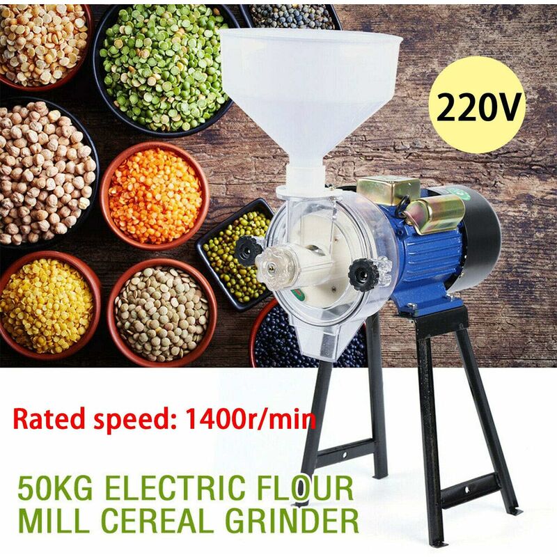 Moulin à céréales commercial 2200 w - Moulin à malt électrique - Moulin à grains - Moulin à café - Moulin à pavot