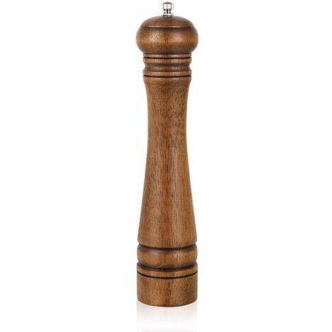 Moulin à poivre en bois, moulin à poivre de 10 pouces, moulin à poivre, salière avec rotor en céramique réglable, moulin à poivre en bois de chêne pour votre cuisine