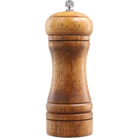 Moulin à Poivre et Sel en Bois, Moulin Sel Poivre Bois avec Mécanisme de Broyage Réglable, Manuel, Robuste et Élégant pour Diverses Épices pour la Maison ou la Cuisine Diverses Épices