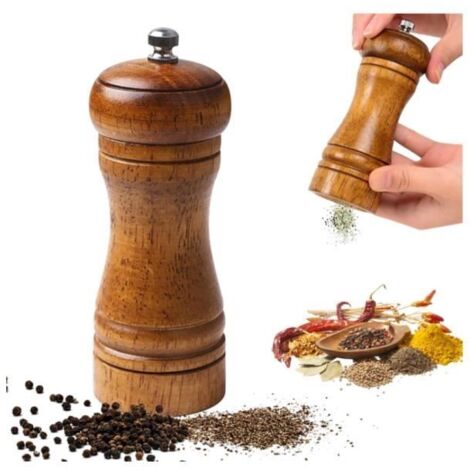 Moulin à Poivre, Réglables Broyeur d'Épices en Céramique, Moulin Sel Poivre Bois, Manuel Moulins à Épices, Moulins à Épices dans