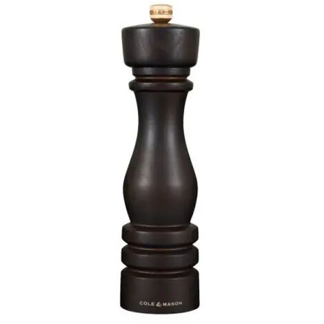 Moulin à Sel London 22cm Chocolat Mécanisme Céramique Précis, Design Bois élégant - Cole Et Mason