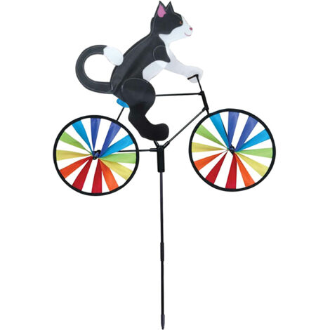 [Moulin à Vent de Jardin] Décoratif Animal PVC 90x50cm avec Pivot Noir/Brun/Jaune - 1 Pièce