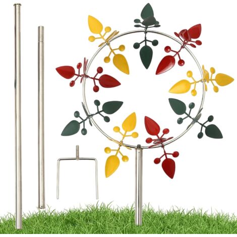 Moulin à Vent de Jardin - Tourniquets à Vent d'Extérieur en Trois Couleurs