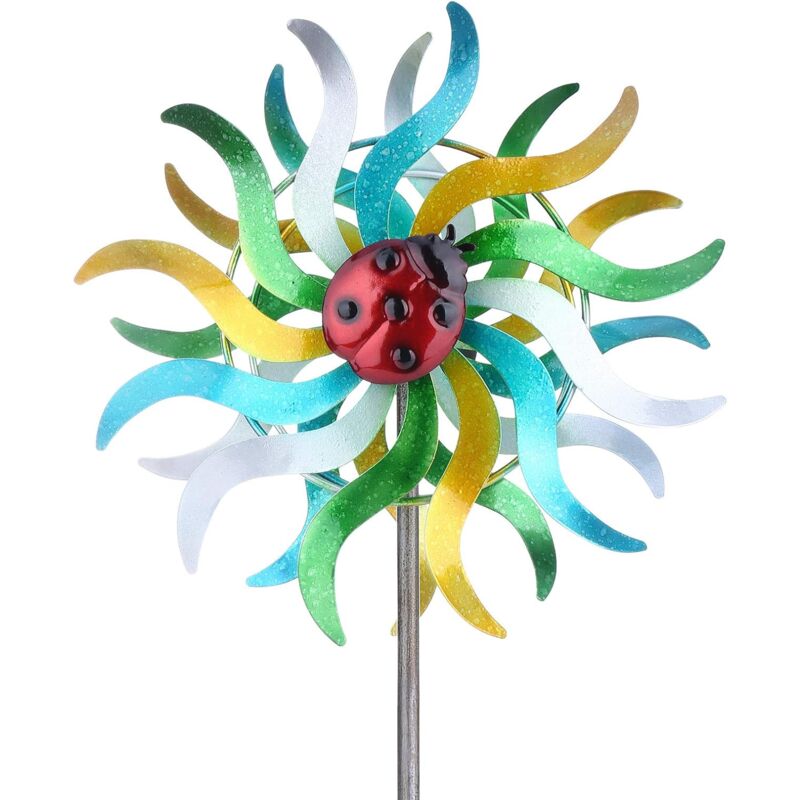 Moulin à vent de tournesol, Moulin à vent créatif en fer forgé moulin à vent, décorations de pelouse de jardin à la maison