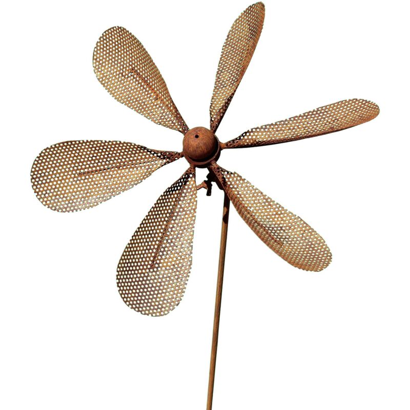 Jardindeco - Moulin à vent en fer forgé rouillé Modèle 1