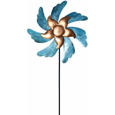 Moulin à vent en fer pour la décoration de jardin, répulsif à oiseaux électrique