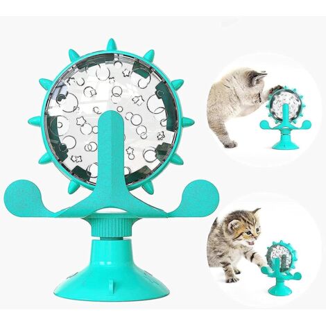 Moulin à vent interactif pour chat, jouet automatique vertical rotatif à 360° pour chat