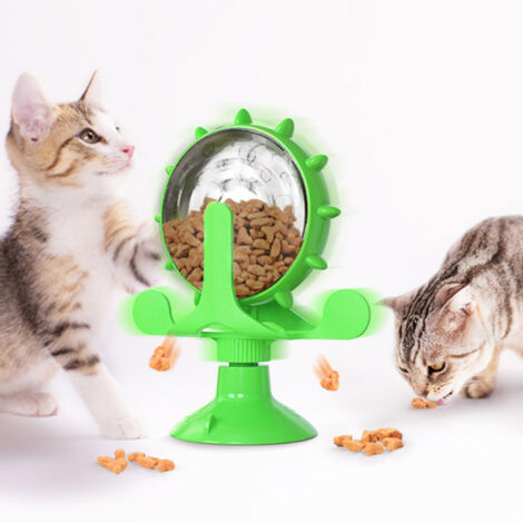 Moulin à vent rotatif à 360 degrés pour nourrir les jouets pour animaux de compagnie, distributeur de collations pour la transformation des aliments
