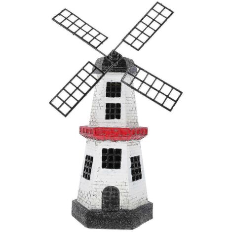 Moulin à vent solaire LED étanche pour jardin
