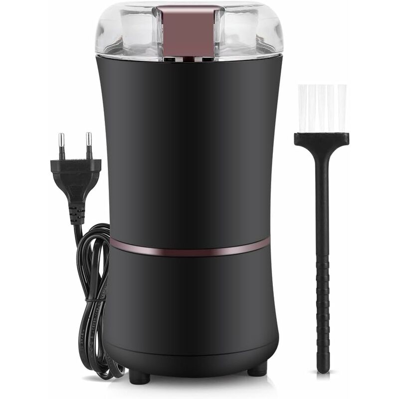 Moulin à Café Électrique,Moulin à café à meules en Acier Inoxydable,400W Broyeur à Graines de Lin avec Couverture visuelle, pour Noix, Poivre,