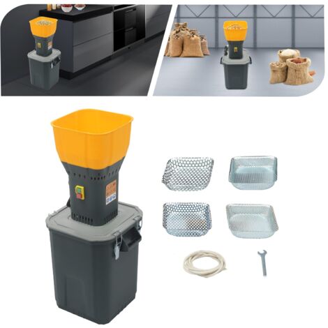Moulin électrique agricole à grains de 30 L/6,6 gal pour blé, maïs et épices, avec 5 filtres, 220 V, 1000 W
