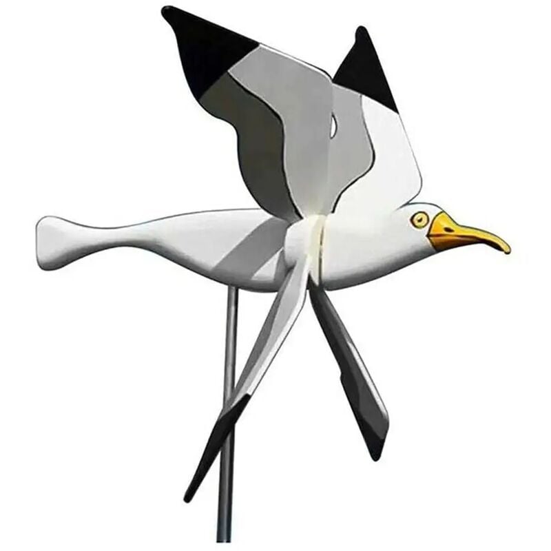 ZVD - Moulin à vent avec roues - Piquets décoratifs - Série d'oiseaux volants - Décoration de jardin