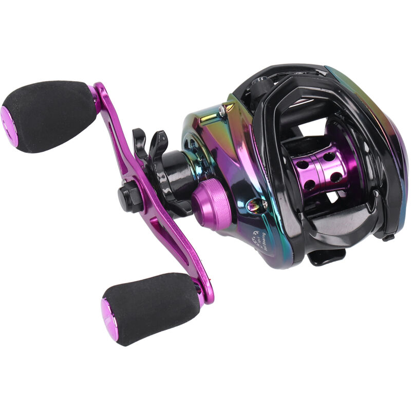 Rapanda - Moulinet de pêche goutte d'eau, rapport de vitesse élevé 8.1, ligne anti-explosion, radeau, leurre, coloré, main gauche