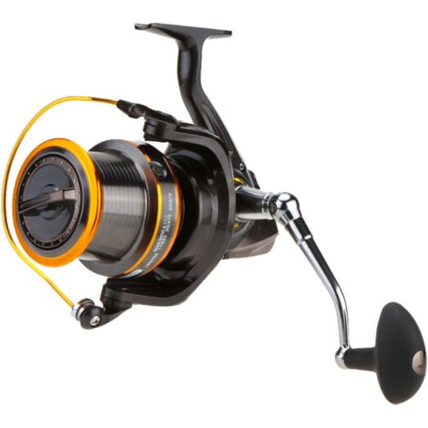 Moulinet de Pêche Spinning Super Résistant LJ9000 - 12+1 Roulements à Billes - Bras Pliable Réversible (Droitier/Gaucher) - Ratio 4.11:1 Haute Vitesse - Bobine Métallique Complète - Idéal Pêche en Mer