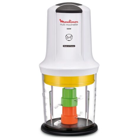 Moulinex AT723110 Multi Moulinette Tritatutto 6 in 1 2 Velocita' 500W Bianco